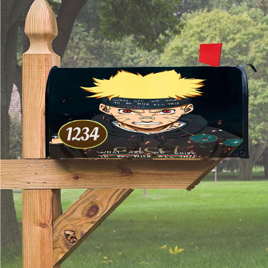 Naruto Hypebeast Magnetic Mailbox Cover 18" X 21" Outdoor Decor