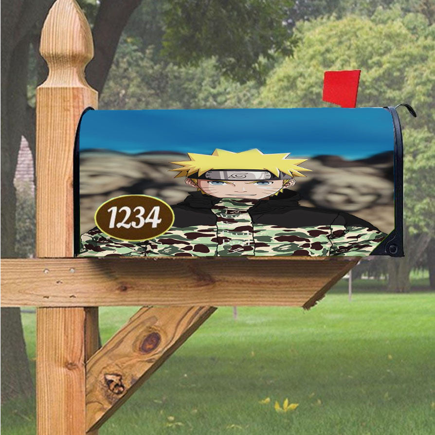 Naruto Hyper Background Magnetic Mailbox Cover 18" X 21" Outdoor Decor