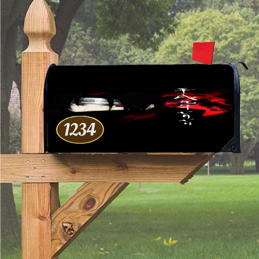 Naruto Itachi Uchiha Evil Ninja Wallpaper Magnetic Mailbox Cover 18" X 21" Outdoor Decor