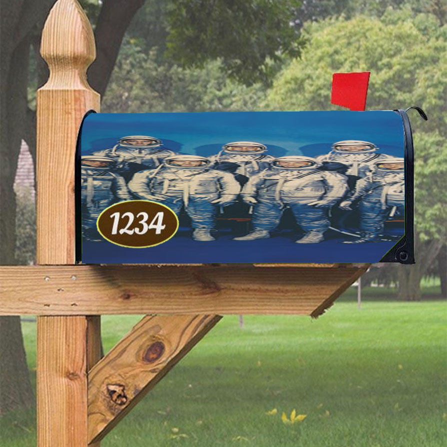 Nasa First Spacesuits Magnetic Mailbox Cover 18" X 21" Outdoor Decor