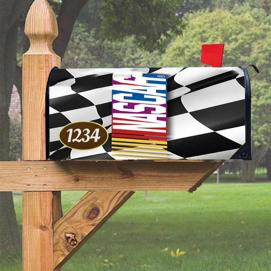 Nascar Logo Magnetic Mailbox Cover 18" X 21" Outdoor Decor