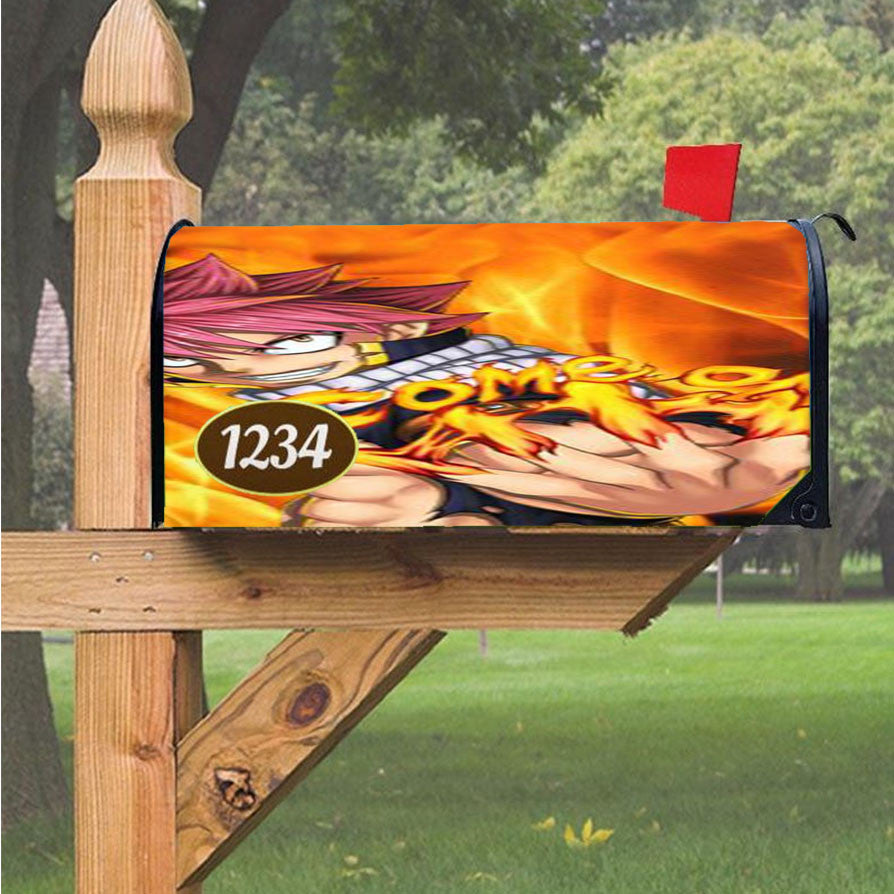 Natsu Fairy Tail Magnetic Mailbox Cover 18" X 21" Outdoor Decor