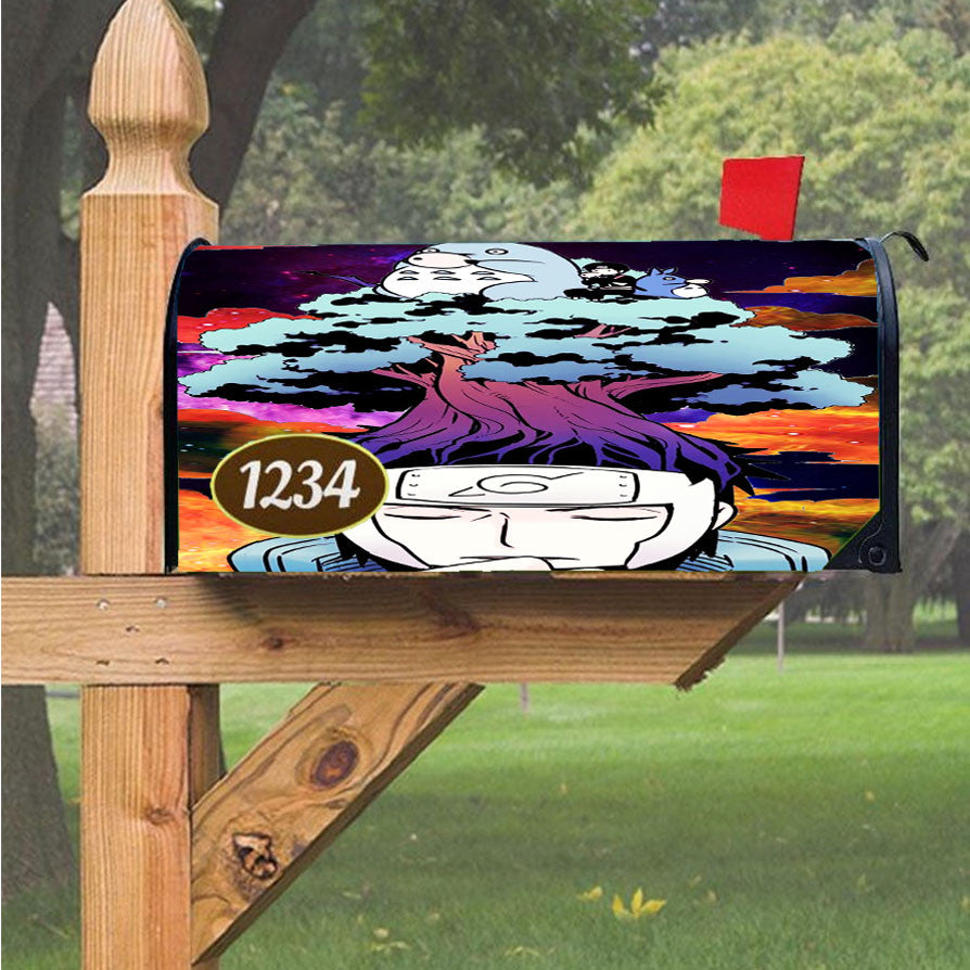 Neigbhor Totoro Meet Naruto Magnetic Mailbox Cover 18" X 21" Outdoor Decor