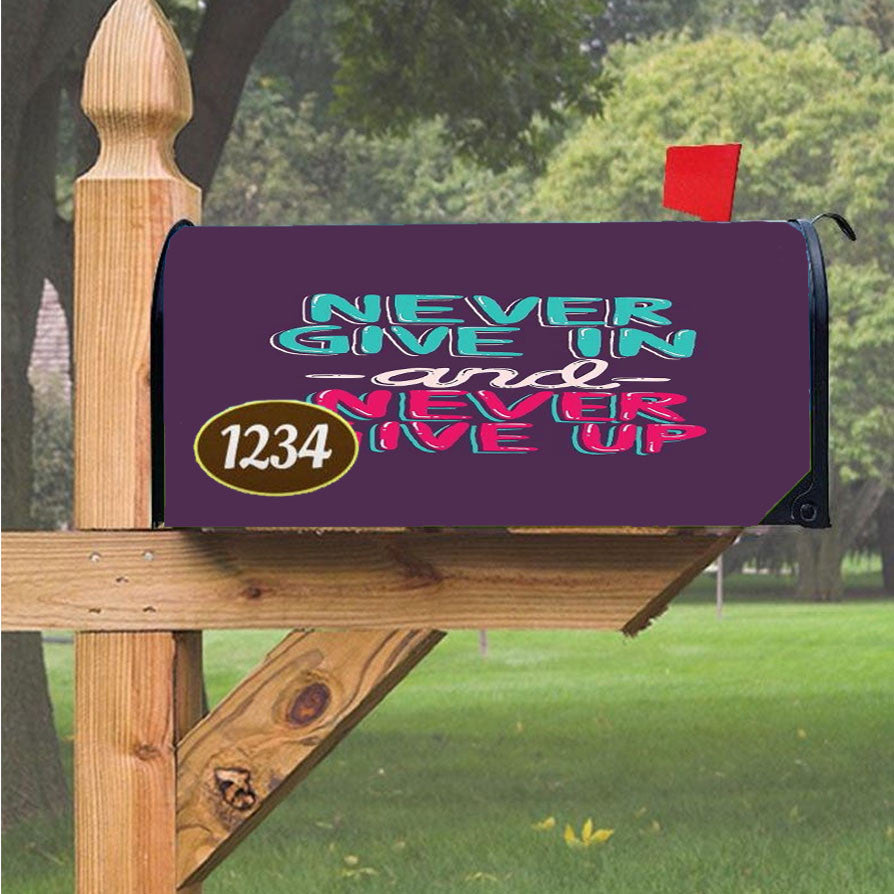 Never Give In Disney Magnetic Mailbox Cover 18" X 21" Outdoor Decor