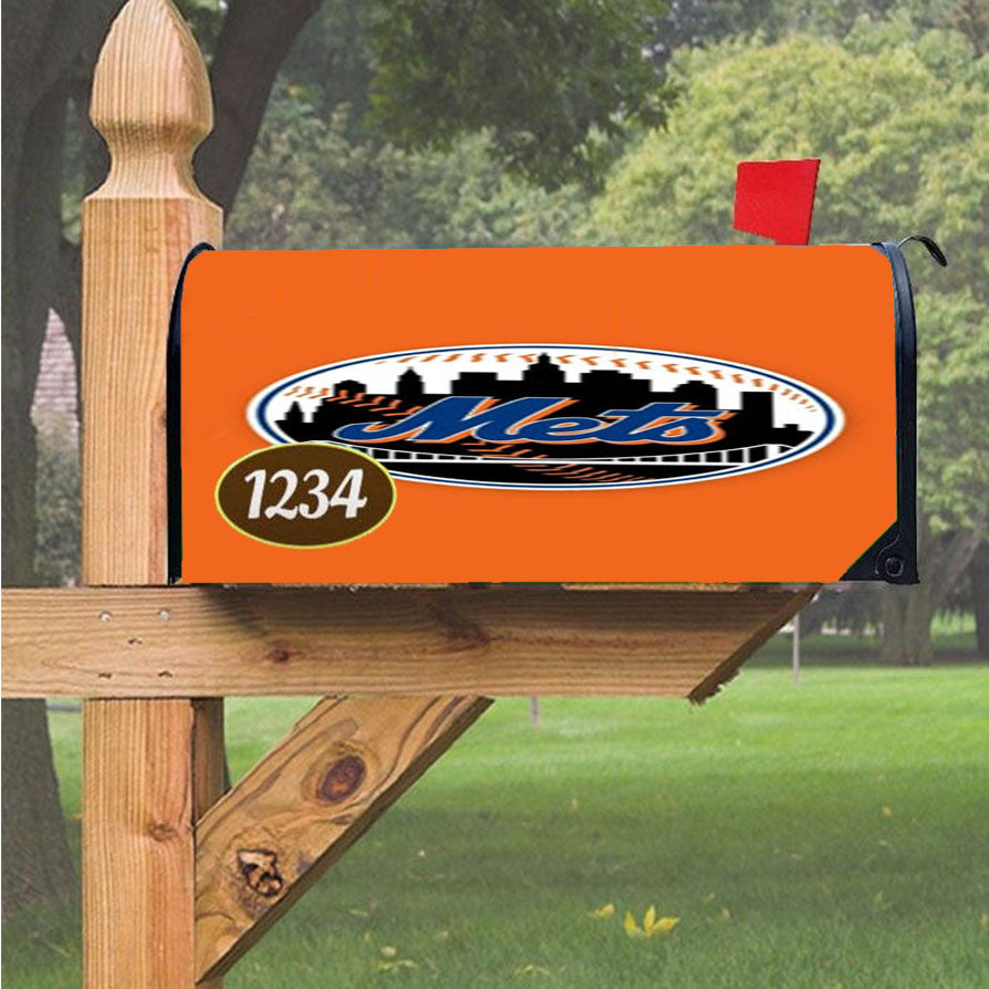 New York Mets Ball Logo Magnetic Mailbox Cover 18" X 21" Outdoor Decor