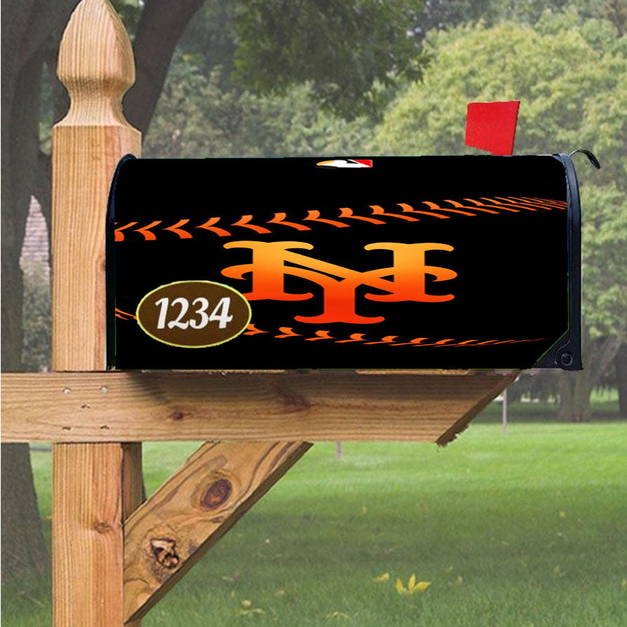 New York Mets Mlb Logo Magnetic Mailbox Cover 18" X 21" Outdoor Decor