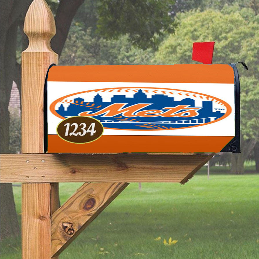 New York Mets Symbol Magnetic Mailbox Cover 18" X 21" Outdoor Decor