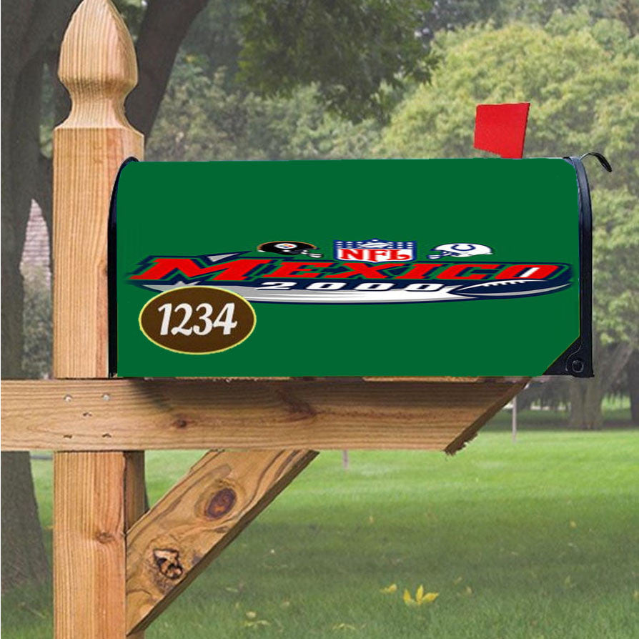 Nfl Mexico 000 Gre Magnetic Mailbox Cover 18" X 21" Outdoor Decor