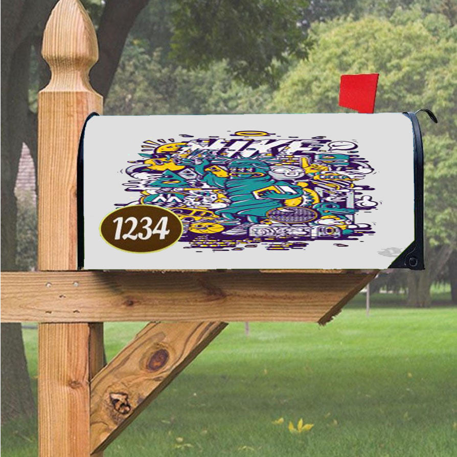 Nike Galaxy Magnetic Mailbox Cover 18" X 21" Outdoor Decor