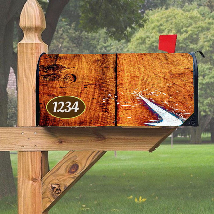 Nike Logo In Wood Magnetic Mailbox Cover 18" X 21" Outdoor Decor