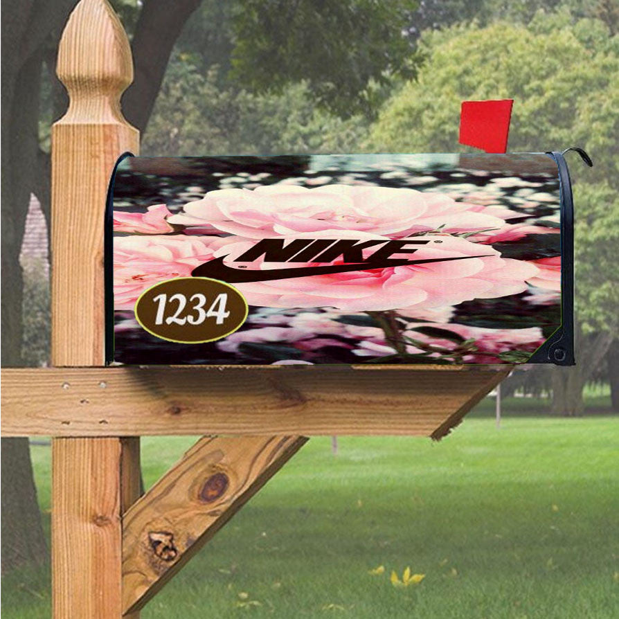 Nike Pink Rose Flower Magnetic Mailbox Cover 18" X 21" Outdoor Decor