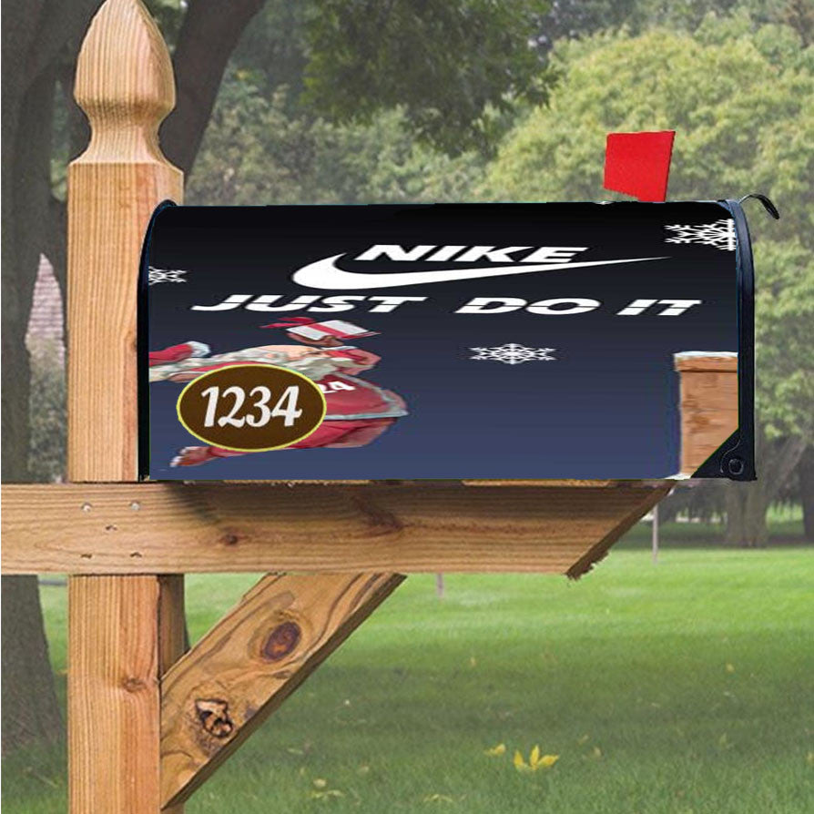 Nike Santa Dunk Magnetic Mailbox Cover 18" X 21" Outdoor Decor