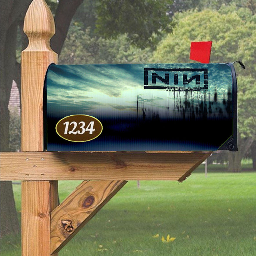 Nine Inch Nails Art Magnetic Mailbox Cover 18" X 21" Outdoor Decor