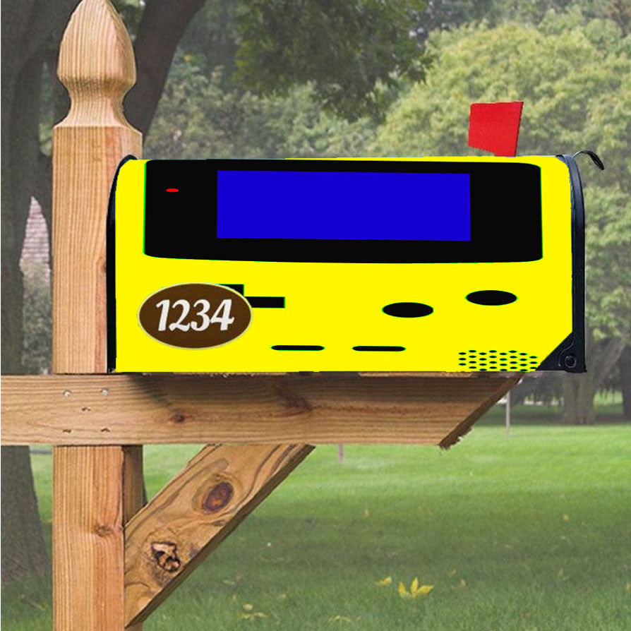 Nintendo Gameboy Yellow Magnetic Mailbox Cover 18" X 21" Outdoor Decor
