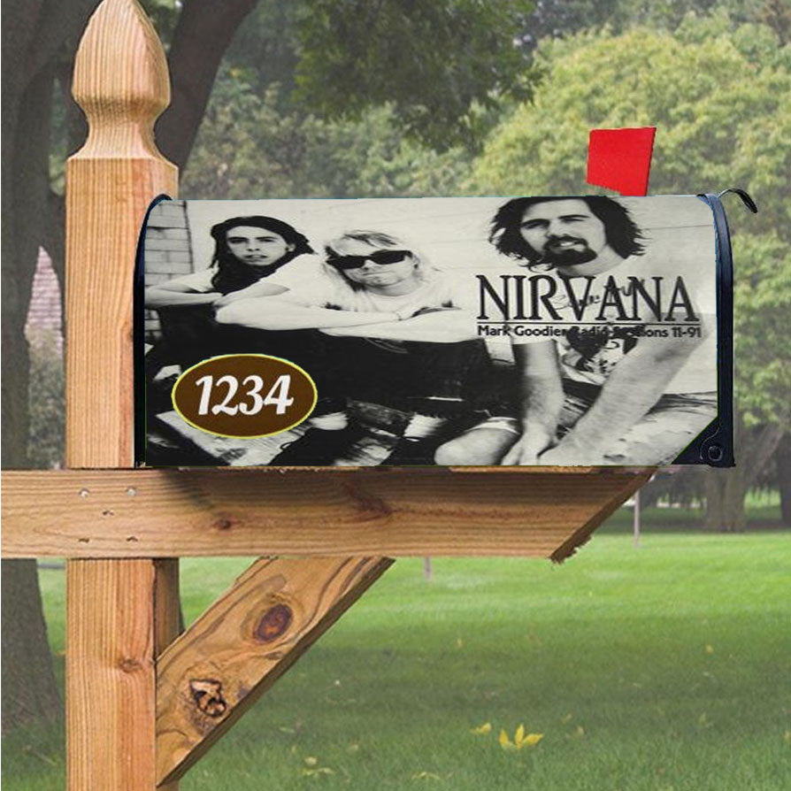 Nirvana Band Albums Magnetic Mailbox Cover 18" X 21" Outdoor Decor