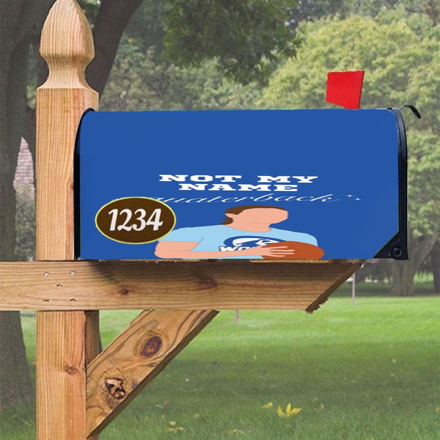 Not My Name Quaterback Magnetic Mailbox Cover 18" X 21" Outdoor Decor