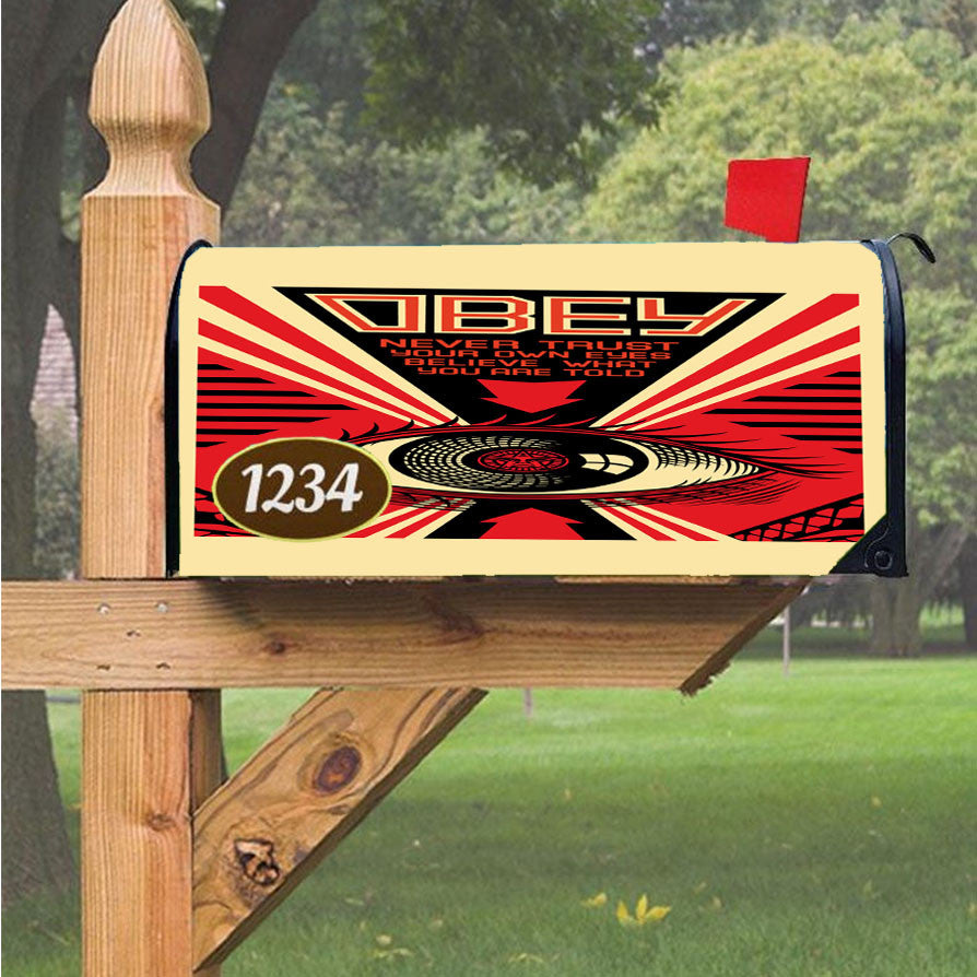 Obey Eye Offset Poster Magnetic Mailbox Cover 18" X 21" Outdoor Decor