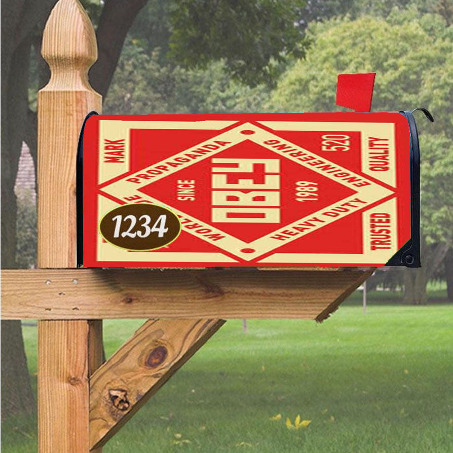 Obey Logo Magnetic Mailbox Cover 18" X 21" Outdoor Decor