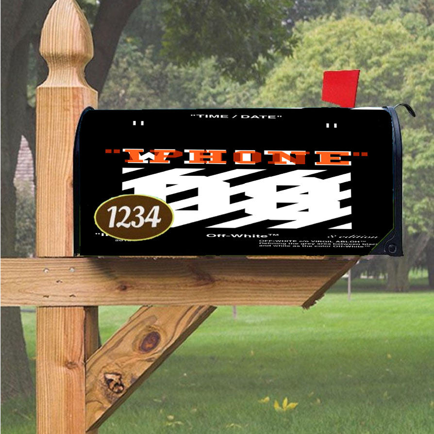 Off White 08 Magnetic Mailbox Cover 18" X 21" Outdoor Decor