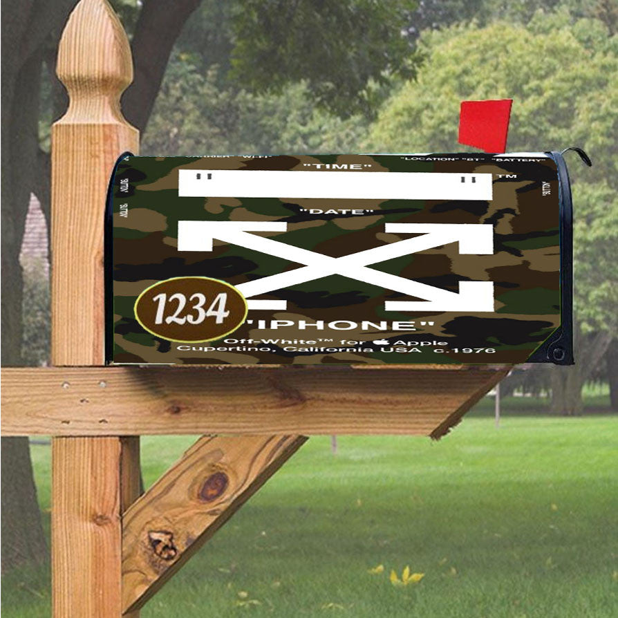 Off White Army 2 Magnetic Mailbox Cover 18" X 21" Outdoor Decor
