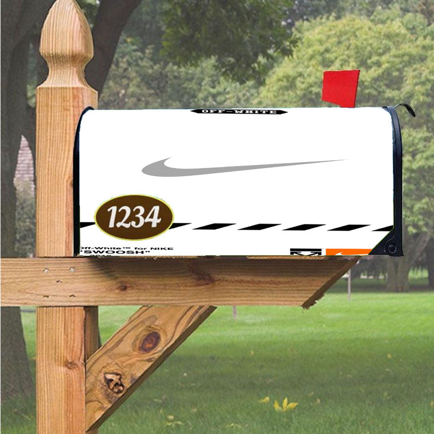 Off White Nike Magnetic Mailbox Cover 18" X 21" Outdoor Decor