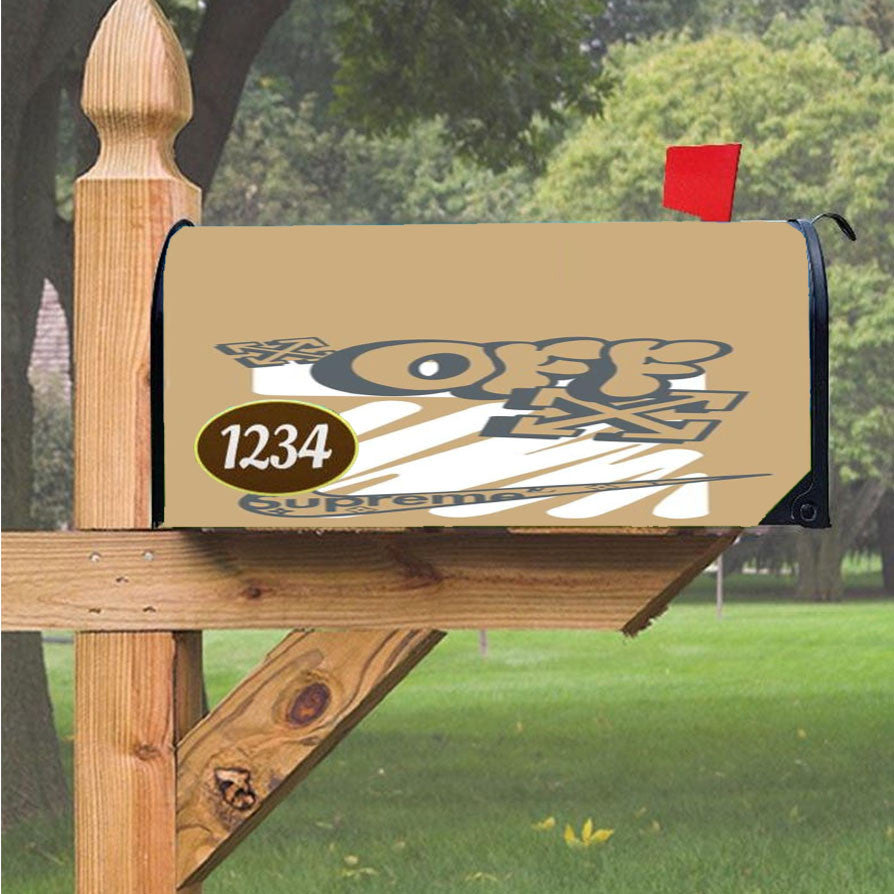Off White Nike Logo Magnetic Mailbox Cover 18" X 21" Outdoor Decor