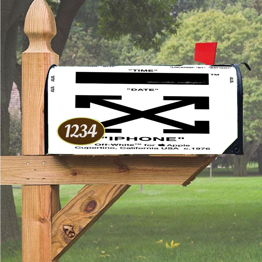 Off White Pure White Magnetic Mailbox Cover 18" X 21" Outdoor Decor