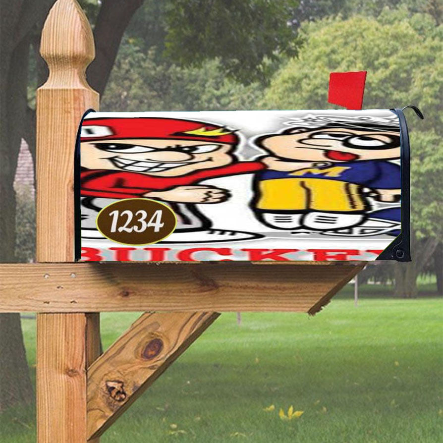 Ohio State Go Buckeyes Magnetic Mailbox Cover 18" X 21" Outdoor Decor