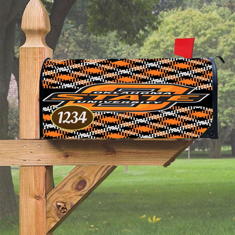 Oklahoma State University Logo Magnetic Mailbox Cover 18" X 21" Outdoor Decor