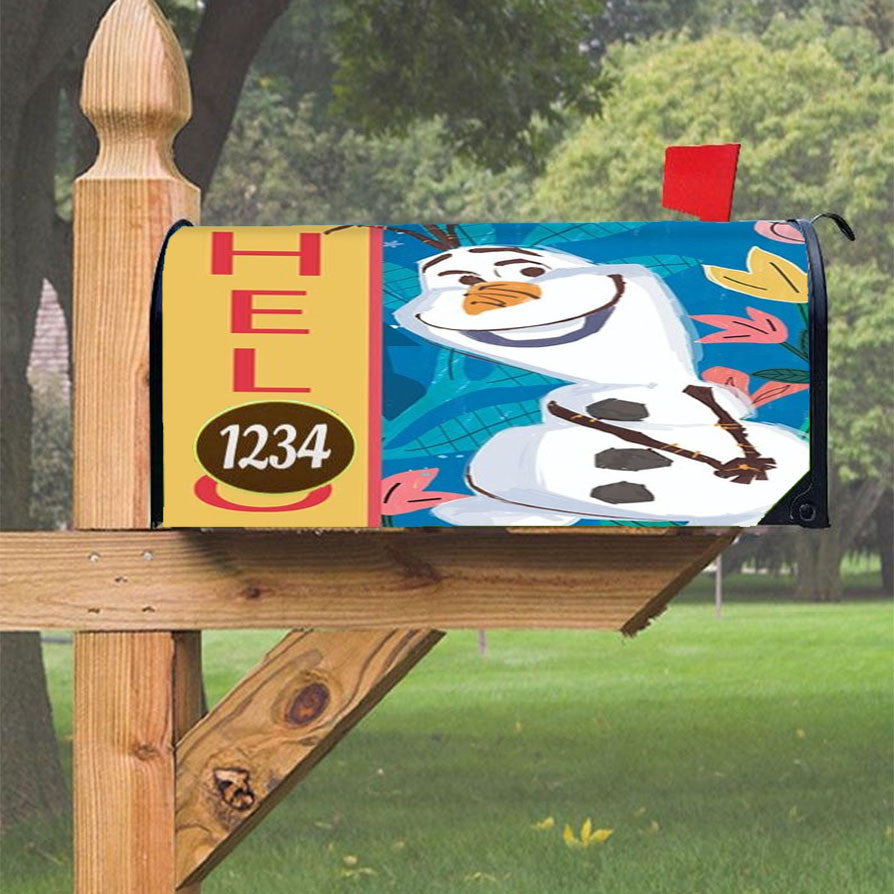 Olaf Spring Hello Magnetic Mailbox Cover 18" X 21" Outdoor Decor