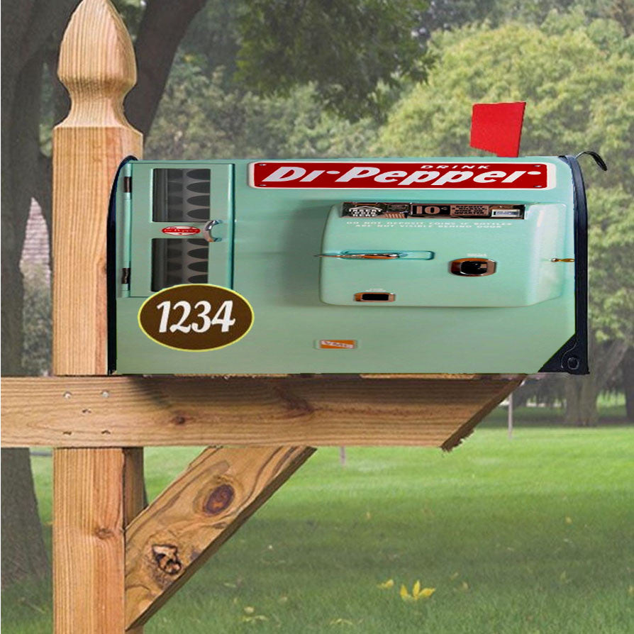Old Classic Dr Pepper Vending Machine Retro Magnetic Mailbox Cover 18" X 21" Outdoor Decor