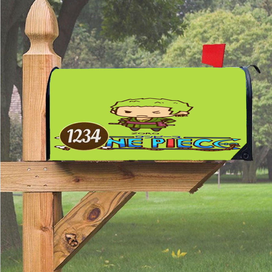 One Piece Zoro Magnetic Mailbox Cover 18" X 21" Outdoor Decor
