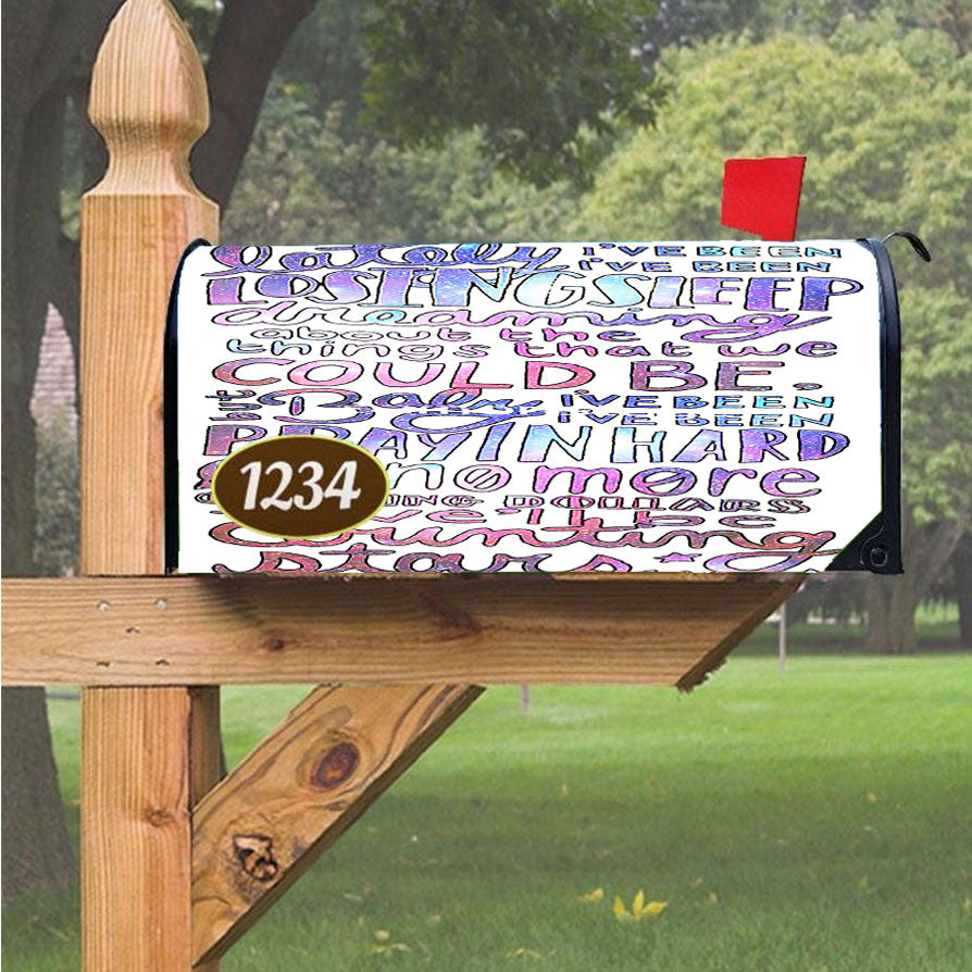 Onerepublic Lyric Cover Magnetic Mailbox Cover 18" X 21" Outdoor Decor