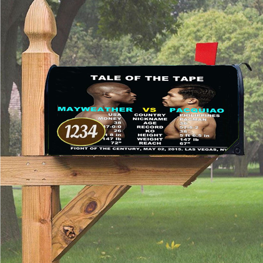 Pacquiao Vs Mayweather Magnetic Mailbox Cover 18" X 21" Outdoor Decor