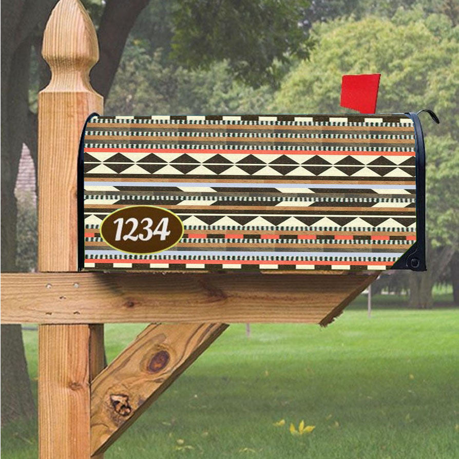 Pattern Brown Cas Mind Magnetic Mailbox Cover 18" X 21" Outdoor Decor