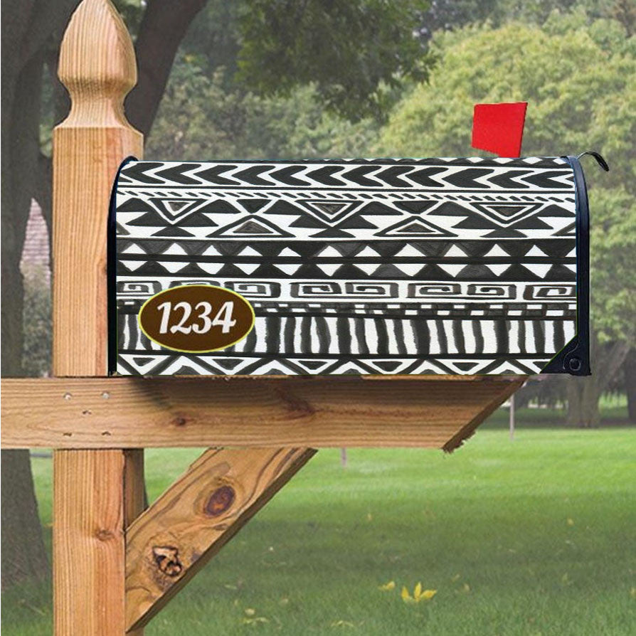 Pattern Cat Black Magnetic Mailbox Cover 18" X 21" Outdoor Decor