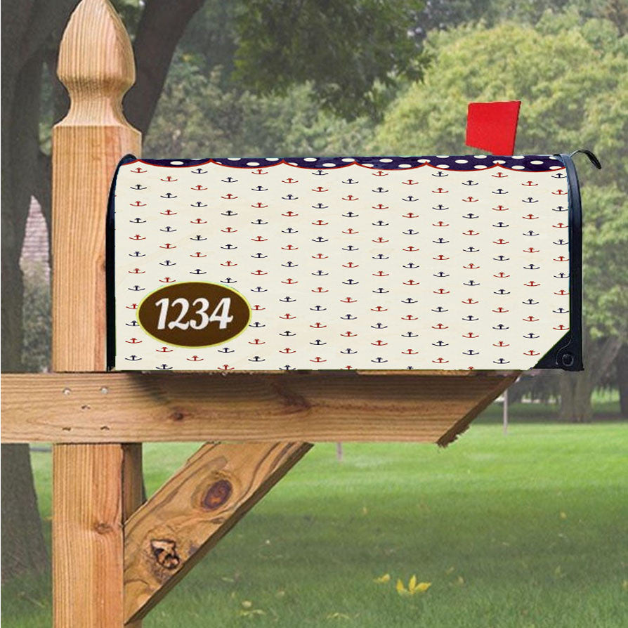 Pattern Key Magnetic Mailbox Cover 18" X 21" Outdoor Decor