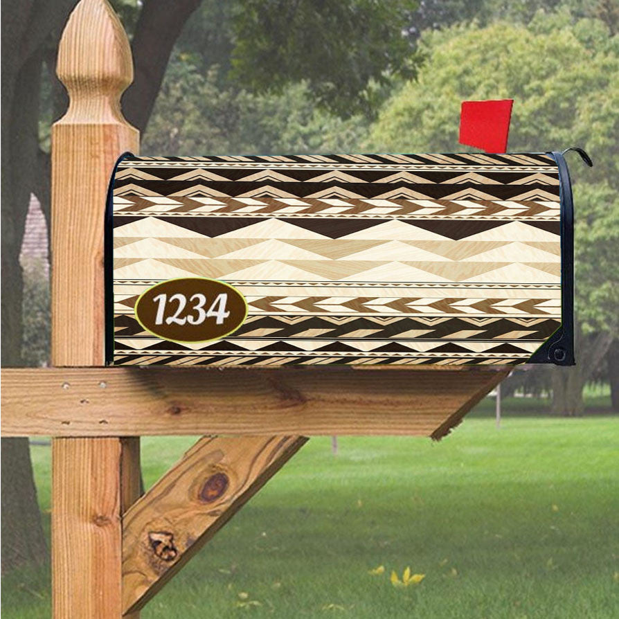 Pattern Sabila Brown Cute Magnetic Mailbox Cover 18" X 21" Outdoor Decor