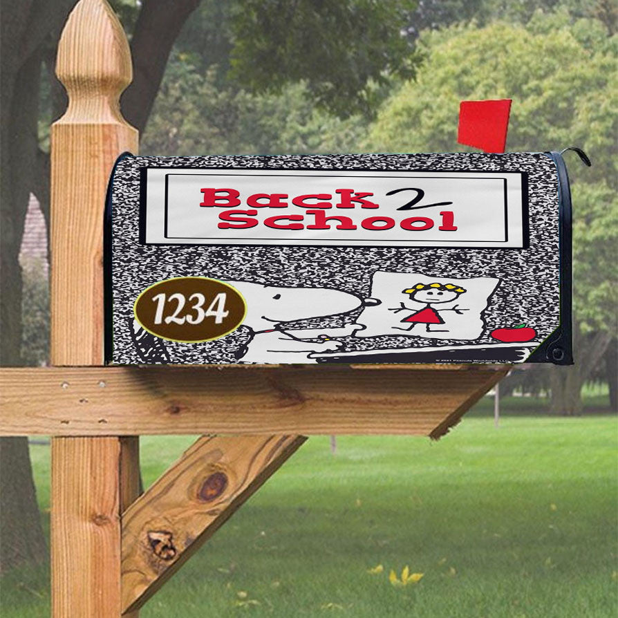 Peanuts Back To School Magnetic Mailbox Cover 18" X 21" Outdoor Decor