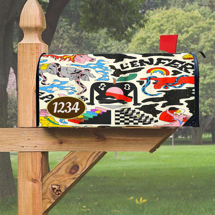Wu Tang Clan Rap Hip Hop Music Collages Magnetic Mailbox Cover 18" X 21" Outdoor Decor