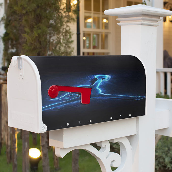 Air Jordan Logo Neon Magnetic Mailbox Cover 18" X 21" Outdoor Decor