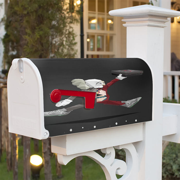 Air Jordan X Kaws Illustration Magnetic Mailbox Cover 18" X 21" Outdoor Decor