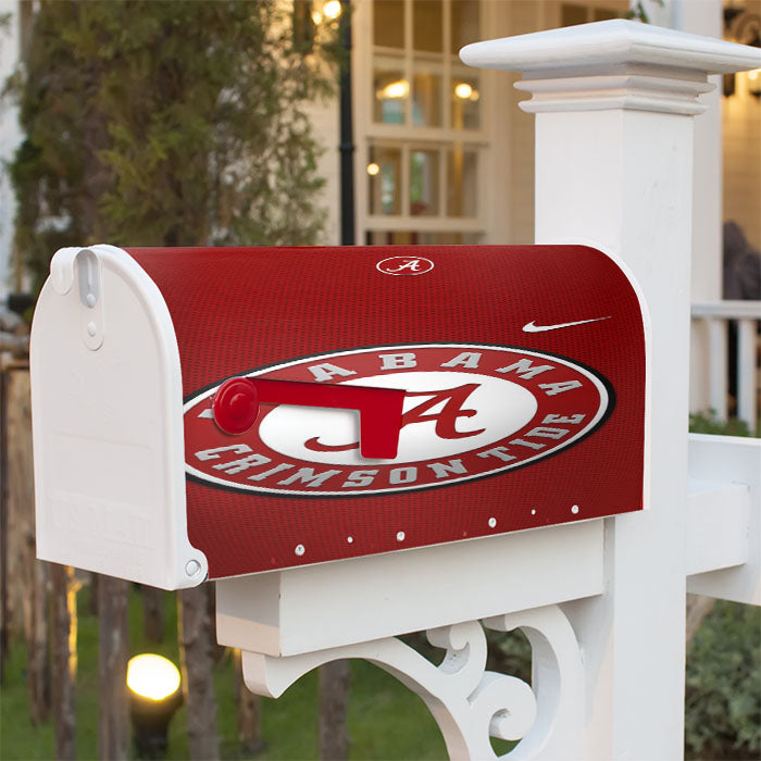 Alabama Logo Ribbon Magnetic Mailbox Cover 18" X 21" Outdoor Decor