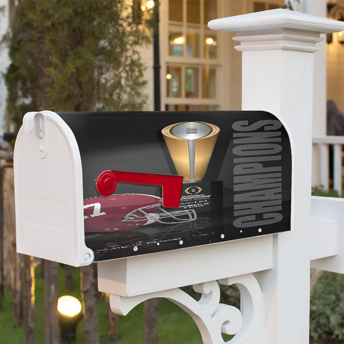 Alabama National Champions Wallpaper Magnetic Mailbox Cover 18" X 21" Outdoor Decor