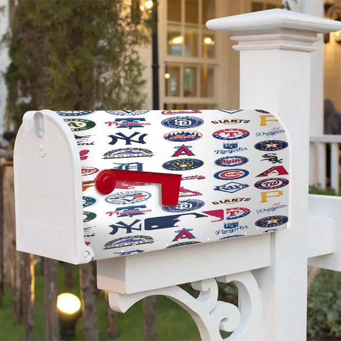 All Baseball Team Mlb Logo Collage Magnetic Mailbox Cover 18" X 21" Outdoor Decor