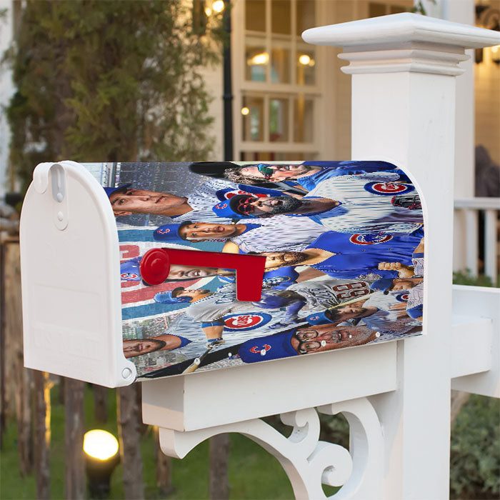 All Players Chicago Cubs Magnetic Mailbox Cover 18" X 21" Outdoor Decor