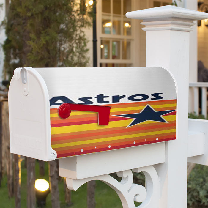 Astros Baseball Logo Magnetic Mailbox Cover 18" X 21" Outdoor Decor