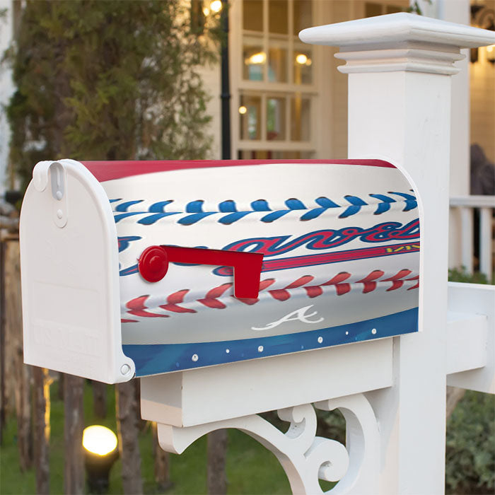 Atlanta Braves A Magnetic Mailbox Cover 18" X 21" Outdoor Decor
