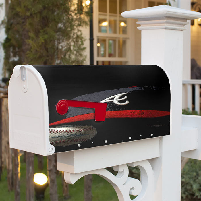Atlanta Braves Photograp Magnetic Mailbox Cover 18" X 21" Outdoor Decor