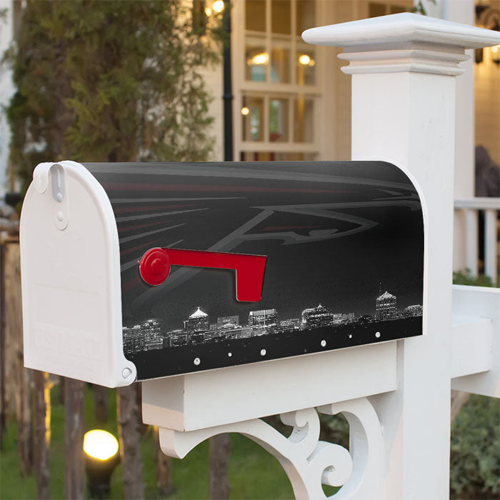 Atlanta Falcons Night City Magnetic Mailbox Cover 18" X 21" Outdoor Decor
